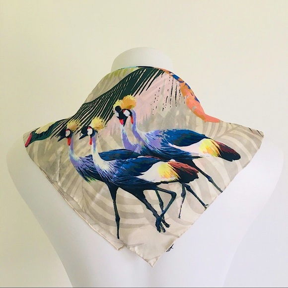 Bella Ballou Accessories - Bella Ballou Exotic Print Square Silk Scarf